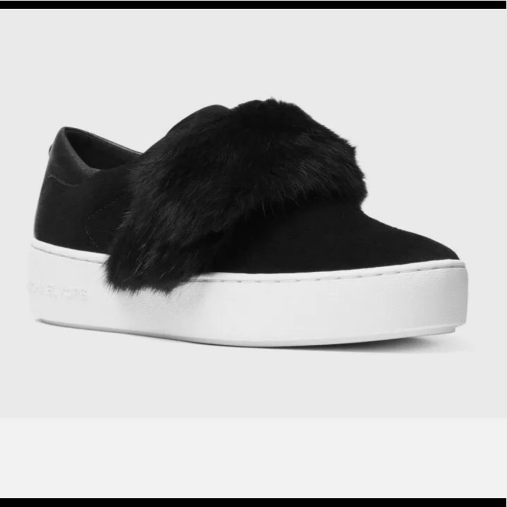Michael Kors Maven Fur Platform Sneakers